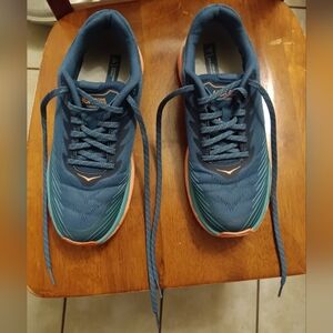 Hoka One One Blue and Orange Athletic Shoes